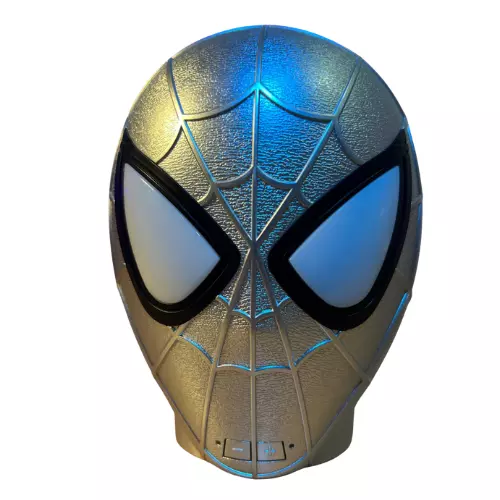 RETRACK 5W Display Light Spider-Man Helmet Bluetooth Speaker Avengers Marvel Bass USB Interface Plug-in 32G TF Card Button F4042 5 W Bluetooth Speaker  (Red, Stereo Channel)_4