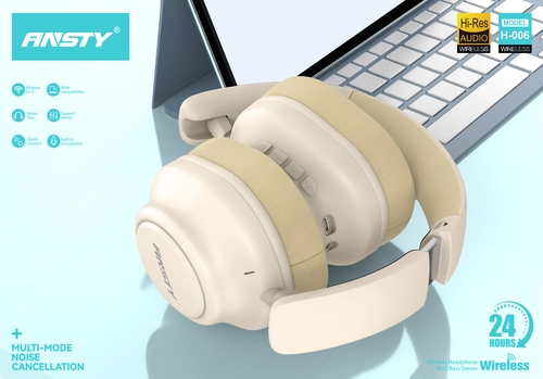 Ansty Headphone H-006 Wireless Premium Fold Up Headset, 24hr play time , 80 hr Stand By Time_4