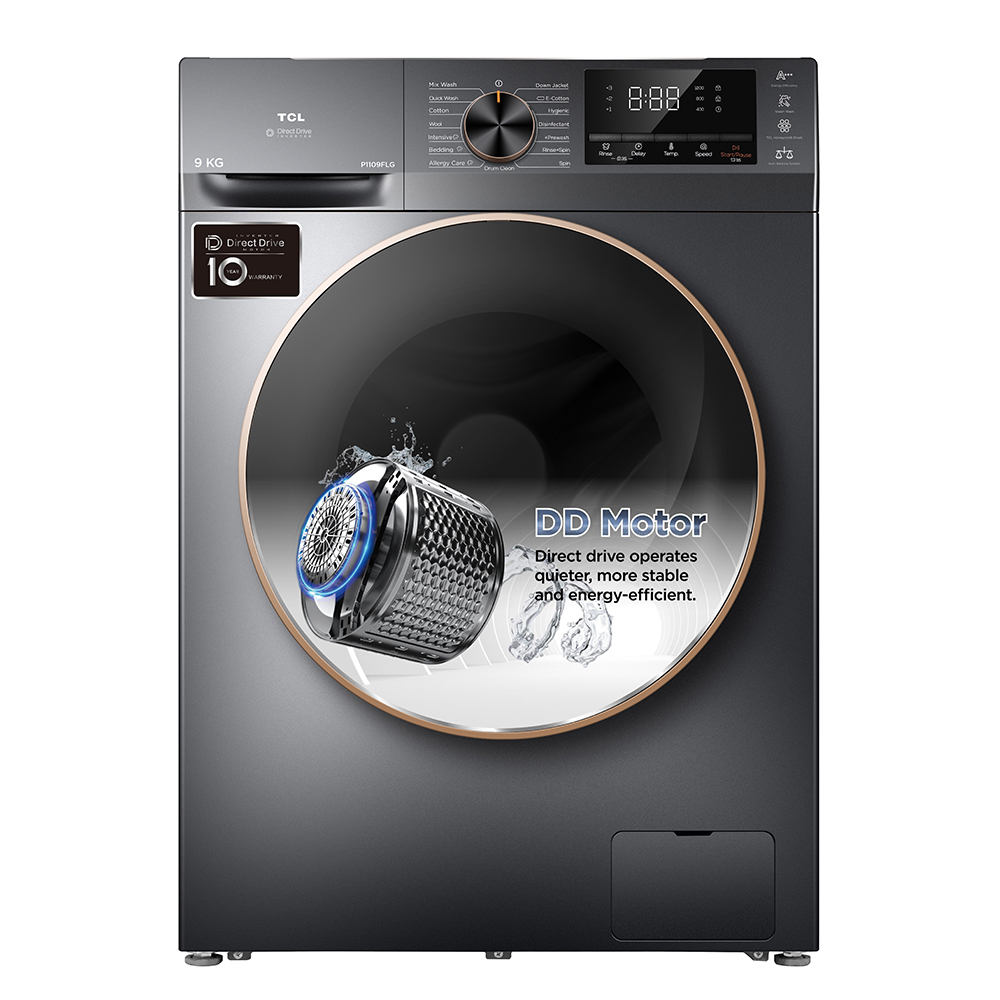 TCL 9 Kg Front Load Washing Machine Model | P1109FLG