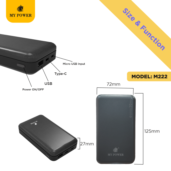 MyPower powerbank 20000mAh M-222 | 20-Watt output_3