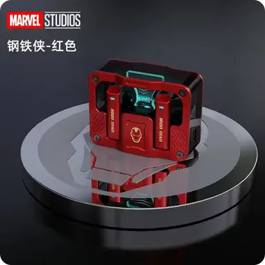 Disney Marvel BTMV29 Iron Man Wireless Bluetooth Earbuds Noise Reduction Sports Gaming Waterproof Earphones with Mic Headset