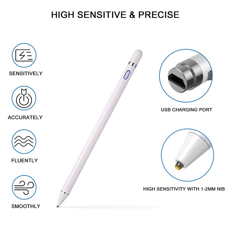 Stylus Pen Superfine Nib, Capacitive Disc Tip Pencil & Magnetic Cap Stylus Compatible with All Touch Screens and Tablets, Touch Pens for iPad pro/iPad Air/Mini/iPod/iPhone/Samsung Galaxy_2