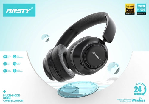 Ansty Headphone H-006 Wireless Premium Fold Up Headset, 24hr play time , 80 hr Stand By Time_1